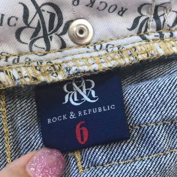 ROCK & Republic Hula stretch denim shorts 6 - Picture 8 of 11